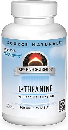 L-THEANINE OU THEANINE 200MG COM 60 COMPRIMIDOS DA SOURCE NATURALS-IMPORTADO DOS ESTADOS UNIDOS A PRONTA ENTREGA NO BRASIL