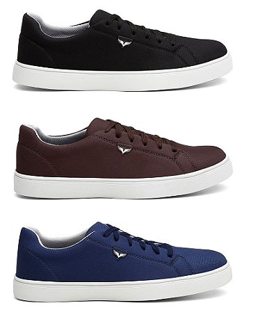 Kit 3 Pares Sapatenis Casual Masculino - QueroShoes