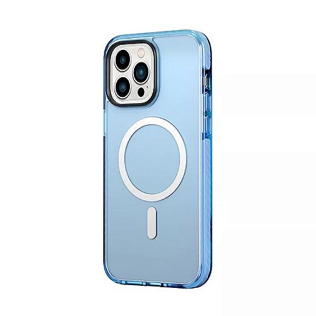 Capa iPhone 14 Pro Max Frame Premium MagSafe Azul