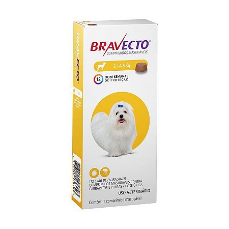 Bravecto 112,5mg para Cães Até 4,5Kg