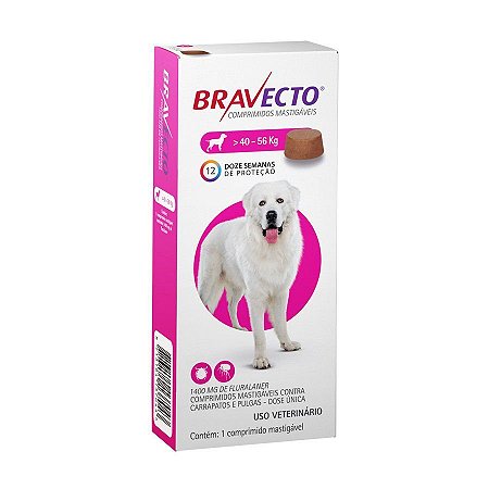 Bravecto 1400mg para Cães de 40 a 56Kg