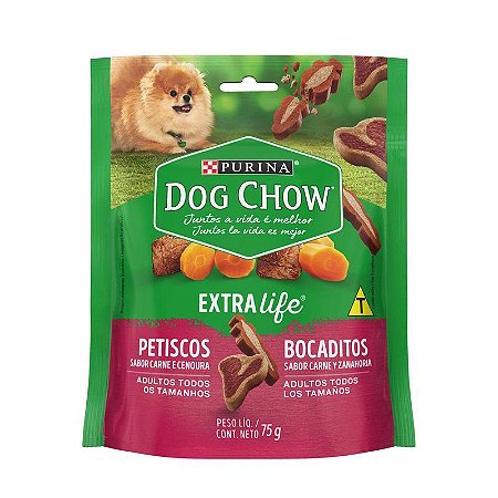 Dog Chow Carinhos Todos os Tamanhos Carne e Cenoura 75g