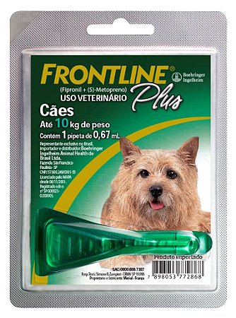 Frontline Plus 0,67ml para Cães Até 10Kg