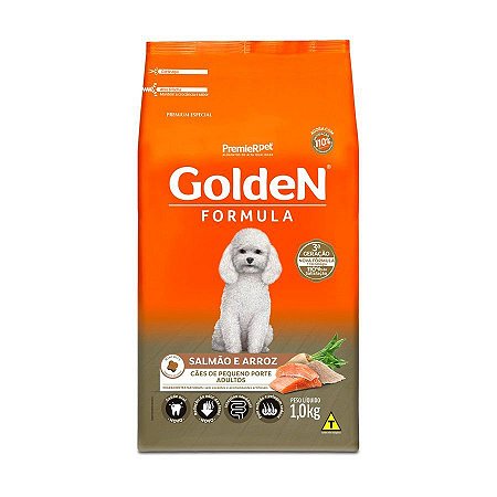 GoldeN Fórmula Cães Adultos Raças Pequenas Salmão