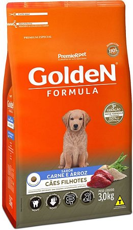 GoldeN Fórmula Cães Filhotes Carne