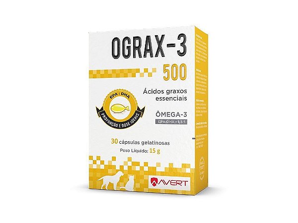 Ograx-3 500 com 30 Cápsulas