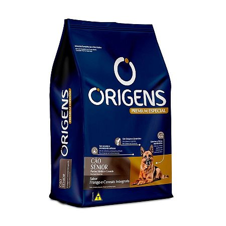 Origens Cães Senior Raças Médias e Grandes Frango e Cereais 15Kg