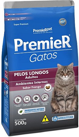 PremieR Ambientes Internos Gatos Adultos Pelos Longos Frango