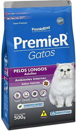 PremieR Ambientes Internos Gatos Adultos Pelos Longos Salmão