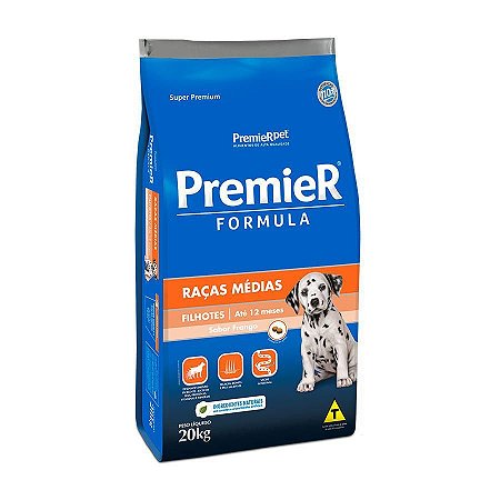 PremieR Cães Filhotes Raças Medias Frango 20Kg