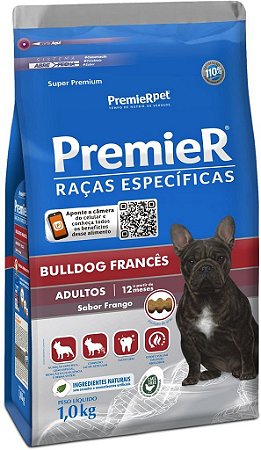 PremieR Raças Específicas Cães Adultos Bulldog Francês Frango