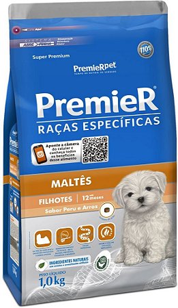 PremieR Raças Especificas Cães Filhotes Maltês Peru e Arroz