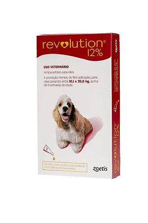 Revolution 12% 120mg para Cães de 10,1 a 20Kg