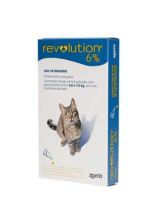 Revolution 6% 45mg para Gatos de 2,6 a 7,5Kg