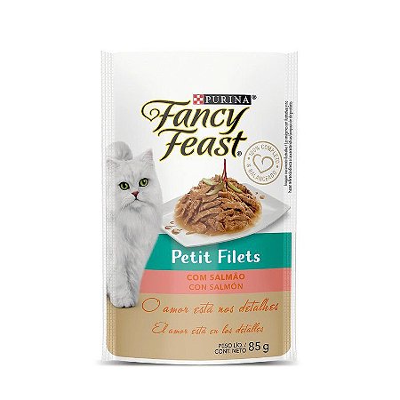 Sachê Fancy Feast Gatos Adultos Petit Filet Salmão 85g