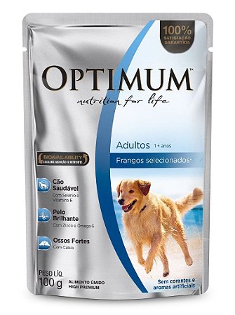 Sachê Optimum Cães Adultos Frango 100g