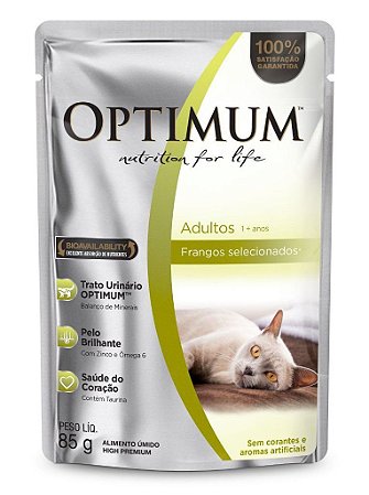 Sachê Optimum Gatos Adultos Frango 85g