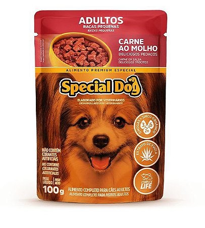 Sachê Special Dog Adultos Raças Pequenas Carne ao Molho 100g