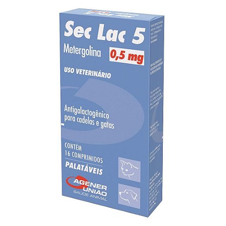 Sec Lac 5 Metergolina 0,5mg com 16 Comprimidos