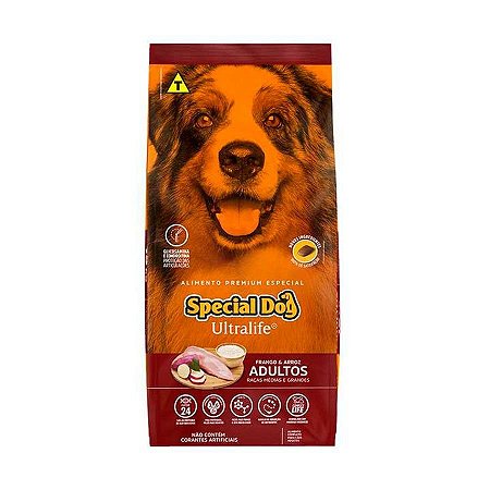 Special Dog Ultralife Adultos Raças Médias e Grandes Frango e Arroz 15kg