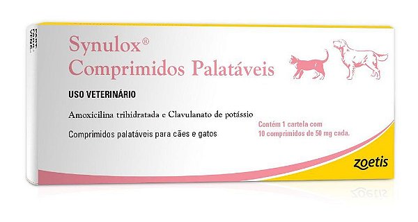 Synulox 50mg com 10 Comprimidos