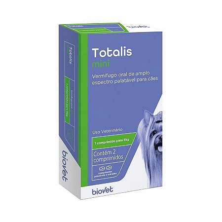 Totalis Mini 1 a Cada 5Kg com 2 Comprimidos