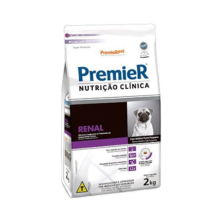 PremieR Nutrição Clínica Cães Adultos Raças Pequenas Renal 2Kg