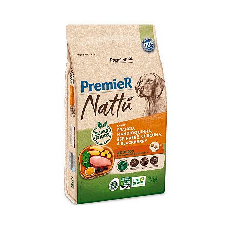 PremieR Nattu Cães Adultos Sabor Mandioquinha 12Kg