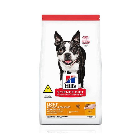 Hills Cães Adultos Pedaços Pequenos Light 2,4Kg