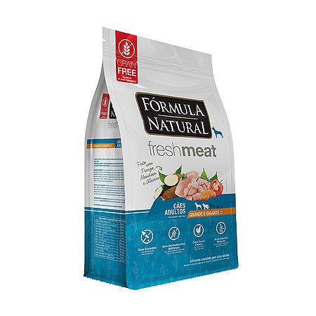 Fórmula Natural Fresh Meat Cães Adultos Raças Grandes e Gigantes 12Kg