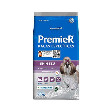 PremieR Raças Especificas Cães Adultos Shih Tzu Frango 7,5Kg