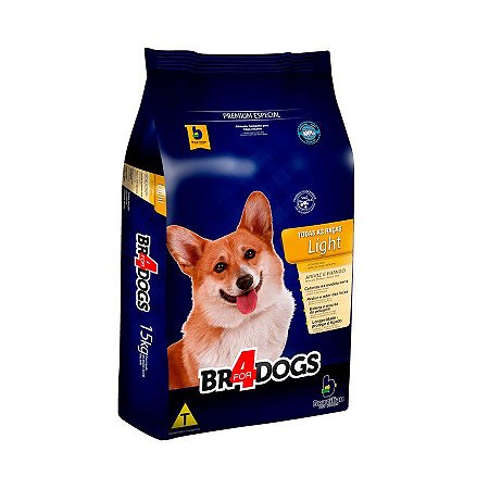 BR 4 Dogs Cães Adultos Light 15Kg