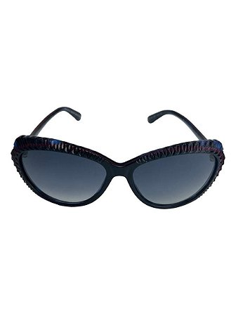 ALEXANDER MCQUEEN | Óculos Alexander McQueen 4197/S Cat Eye Azul Marinho