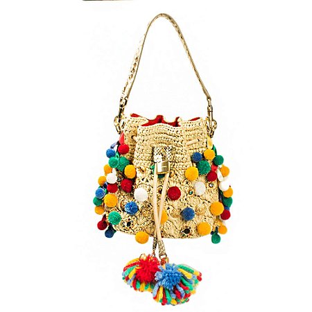 DOLCE \u0026 GABBANA | Bolsa Dolce \u0026 Gabbana Bucket Palha - Trash Chic