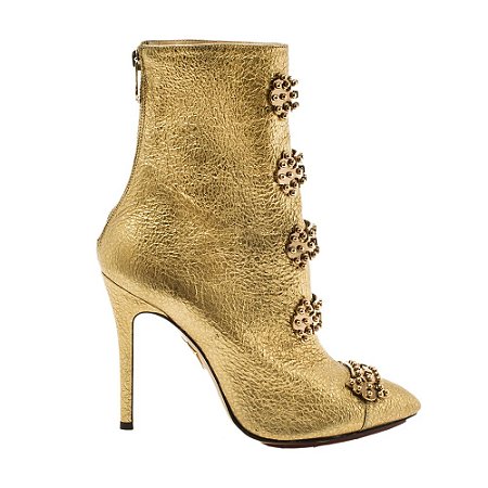 CHARLOTTE OLYMPIA | Ankle Boot Charlotte Olympia Couro Dourada
