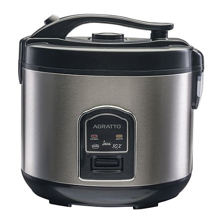 PANELA ELETRICA ARROZ INOX E VISOR VIDRO PAI10X 127V AGRATTO