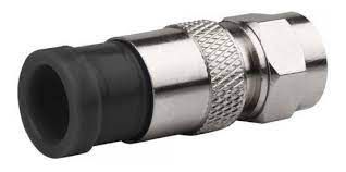 CONECTOR CABO COAXIAL PRESSAO RG6 PRETO