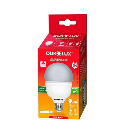 LAMPADA LED BULBO 20W 6500K OUROLUX