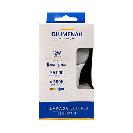 LAMPADA LED BULBO 12W 6500K
