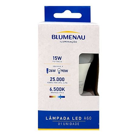 LAMPADA LED BULBO 15W 6500K