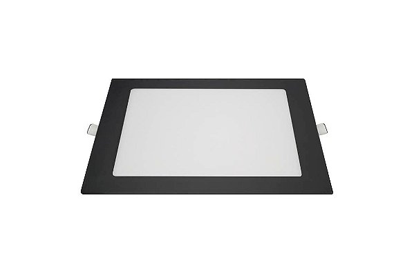 PAINEL LED EMBUTIR 18W QUADRADO PRETO 4000K