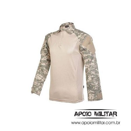 Camisa Combat Shirt Raglan Fox Boy Caqui Digital Deserto