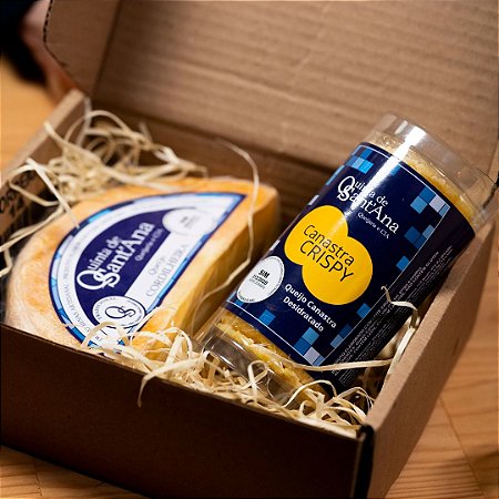 QUEIJO CANASTRA CORDILHEIRA (meia peça) e 1 Tubo de DESIDRATADO CANASTRA CRISPY - KIT