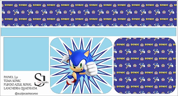 ARTE DO PAINEL LANCHEIRA QUADRADA DO SONIC 116