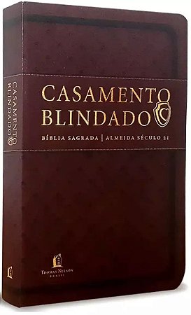 Bíblia De Estudo Casamento Blindado - Capa Luxo Marrom