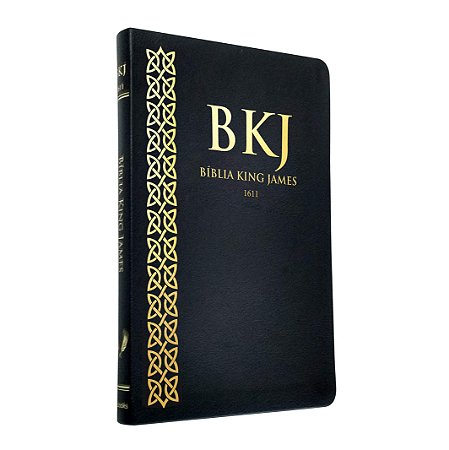 Bíblia Sagrada King James 1611 Fiel Ultrafina Couro Preto Premium