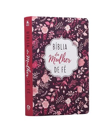 Bíblia de Estudo da Mulher de Fé - Soft Touch - Floral Vermelha