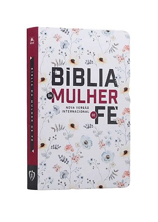 Bíblia de Estudo da Mulher de Fé - Soft Touch - Floral Branca