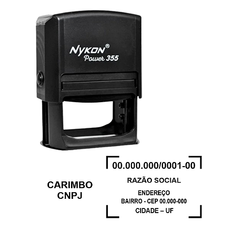 Carimbo Padrão CNPJ Automático Nykon 355