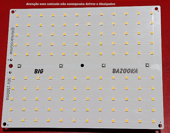 BazooKa Quantum Board lm301h 3500K 50w 120 leds Samsung + 4 Complementos